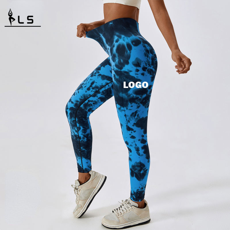 SC10123 Gym Fesses Fitness Fitness Yoga Leggings Pantalons Scrunch Women Leggins Yoga Tie Dye Pantalons Leggings