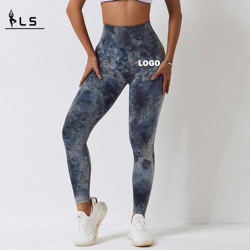 SC10125 Prix en gros Tie Dye Scrunch Butt Leggings and Yoga Pantal